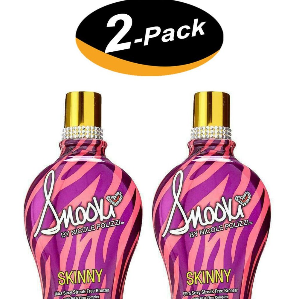 Supre SNOOKI SKINNY Ultra STREAK Bronzer Indoor Tanning Lotion 12 oz. (2 Pack)